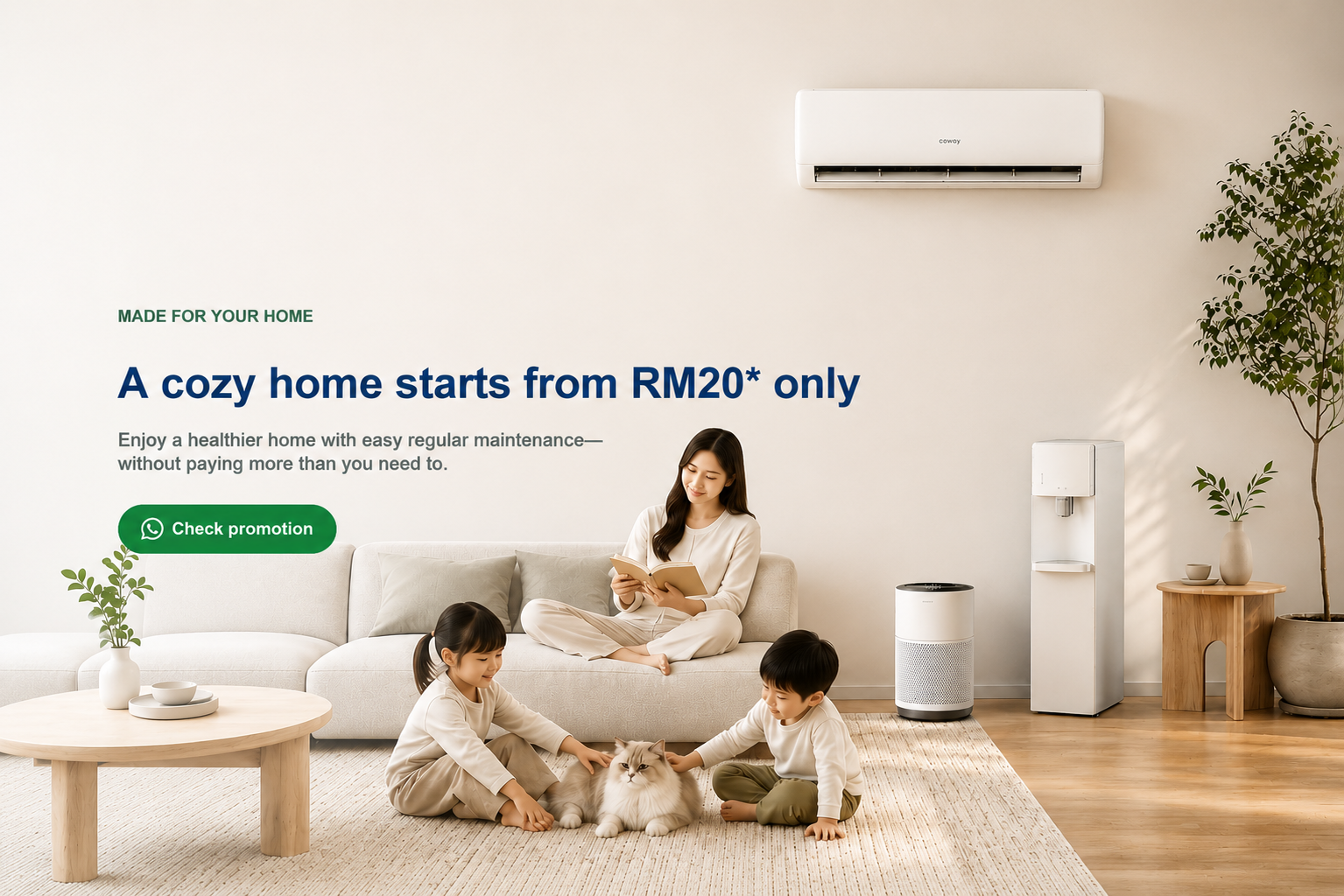 A cozy home starts from RM20 only promotion