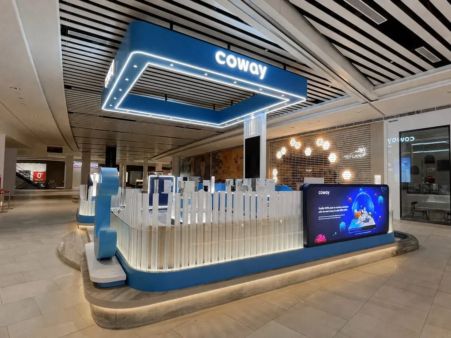 Coway kiosk visited by Health Planner team